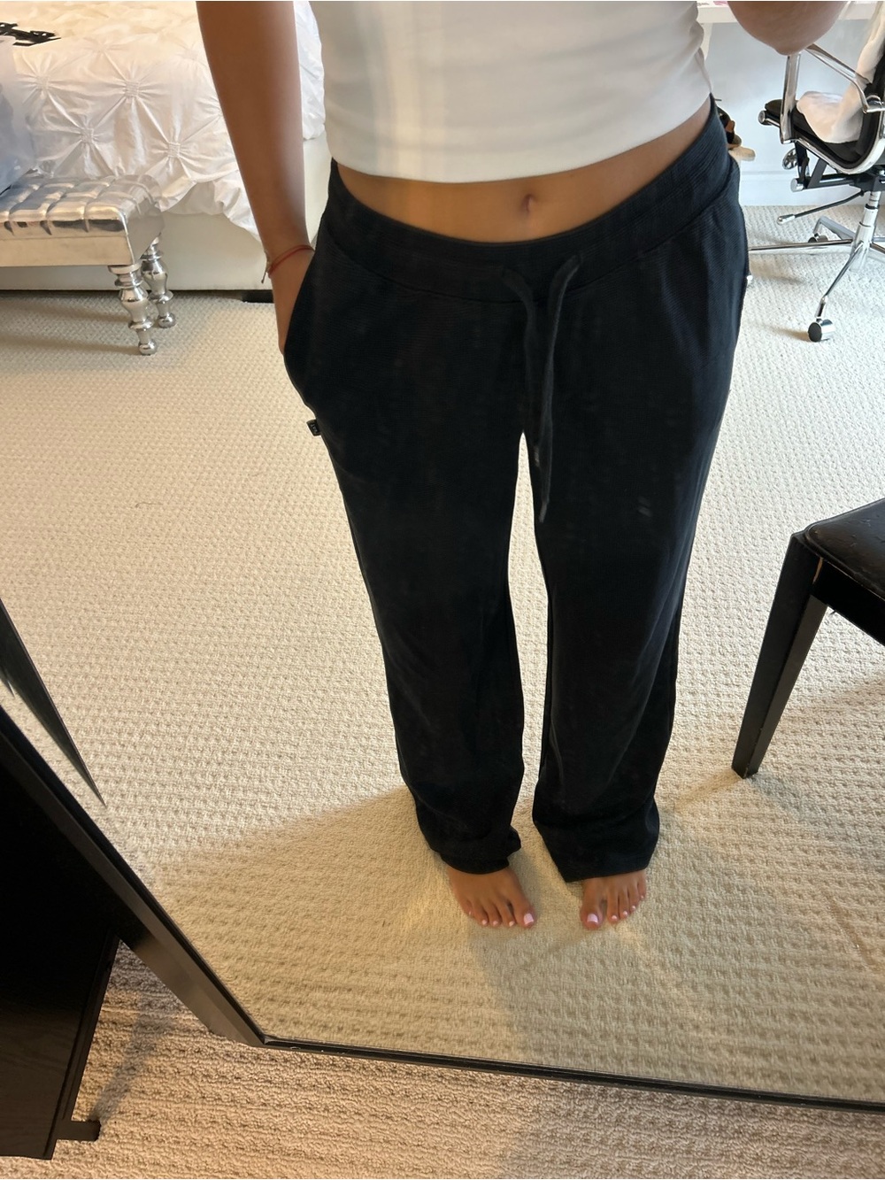 Black Drawstring Lounge Pants